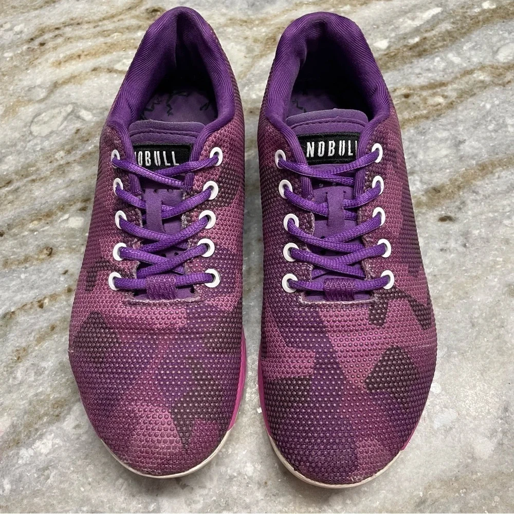 NOBULL purple camo trainers Men’s 8 Women’s 9.5